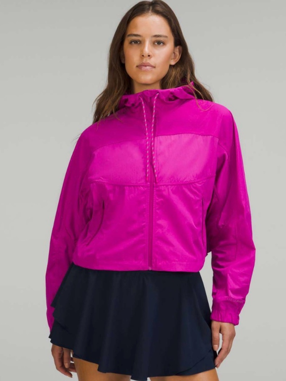lululemon athletica Lightweight Cropped Bomber Jacket - Purple highlight